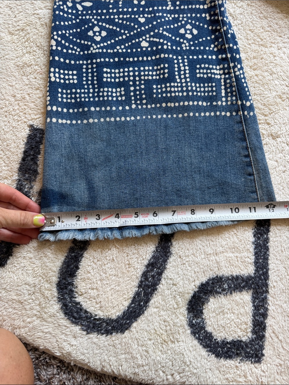 Free People Discharge Bali flare jeans “Malaya” print Size 30 - Picture 10 of 11